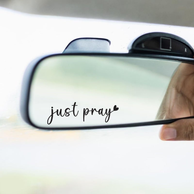 Hangwoous 3X Just Pray Jesus Stickers for Cars - Vinyl Christian Sticker for Rearview Mirror, Laptop, Water Bottle - Christian, Jesus Car Decal - Religious Car Stickers and Decals - Resist Sticker for Cars - Image 4